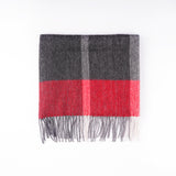 Checks-Maroon & Pink, Size: 40x160, Pure Cashmere Wool Scarf