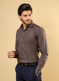 Plain-Dark Grey, Cotton Rich Formal Shirts