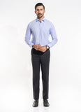 Mini Houndstooth Check-Blue, Delta Cotton Rich Formal Shirt