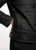 Plain-Black, Nylon Parachute Bubble Zipper Jacket