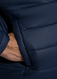 Plain-Blue, Nylon Parachute Bubble Zipper Jacket