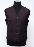 Plain Brown, Wool Rich V Neck Vest