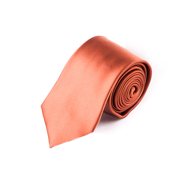 Ties - Rich Silk Dark Brown Plain