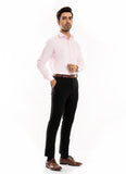 Self Textured- Pink, Delta Cotton Rich Formal Shirt