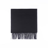 Plain-Noir, Size: 32x164, Pure Wool Scarf