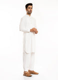 Plain-Off White, Synthetic Bosky Shalwar Kameez