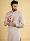 Khaki Self Stripes Textured Alpha Cotton Shalwar Kameez