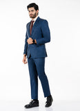 Windowpane Checks-Admiral Blue, Wool Rich, Ivory Premium Classic Suits