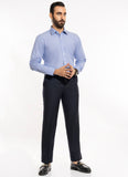 Self Stripes Textured-Light Blue, 100% Super Fine Cotton Formal Shirts