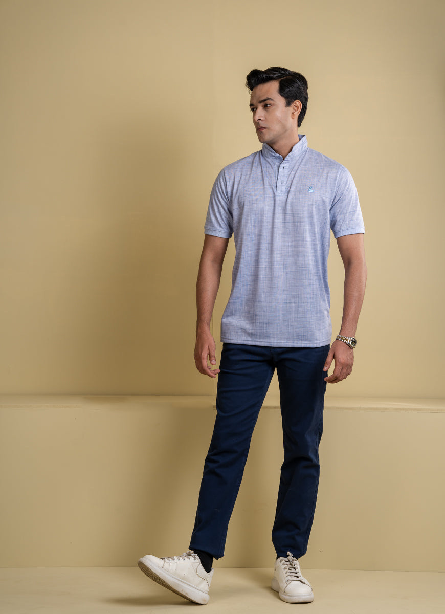 Polo Shirt - Rich Cotton Textured Grey