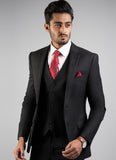 Plain Black, Super 140's - Florence 3 Pc Suits