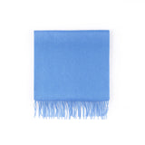 Plain-Mid Blue, Size: 30x168, Wool Cashmere Scarf