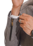 Suede Textured-Cerene Grey, Regular Fit, Poly Viscose Wool (Suedette), Bomber Jacket