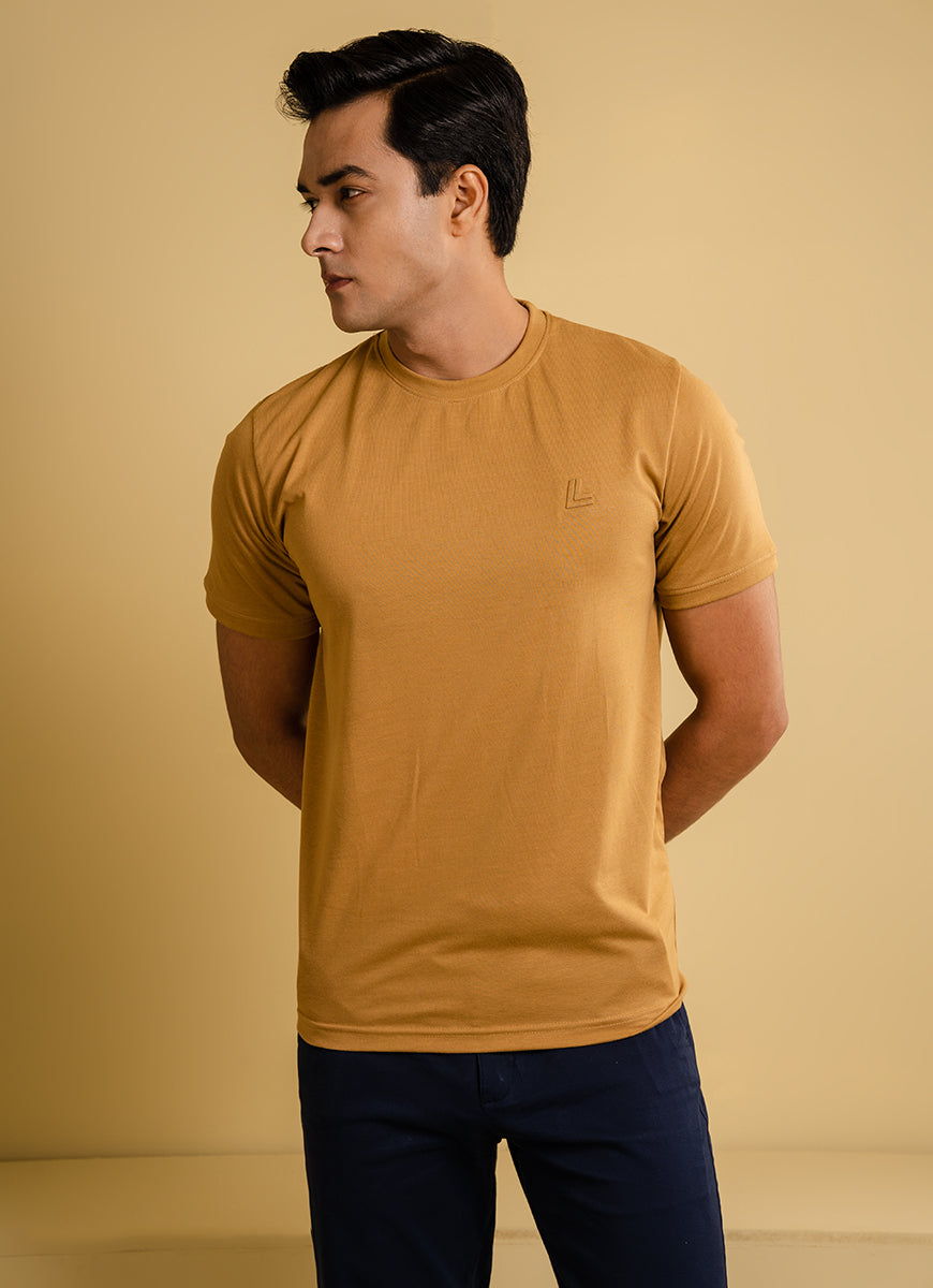 Plain-Brown, 100% Cotton, Basic T-Shirt