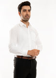Pencil Stripes- White, Cotton Rich Shirt
