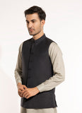 Waist Coat - Linwool Blue Plain