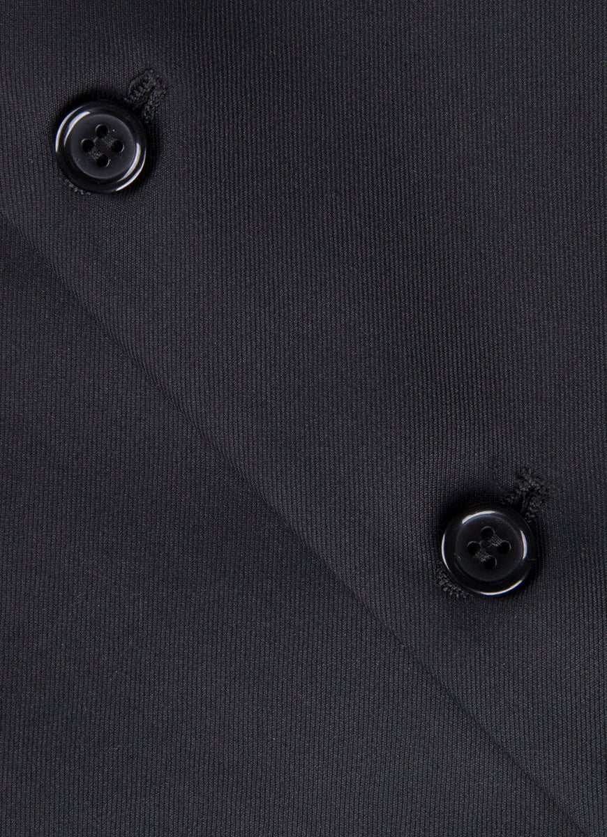 Plain-Black, Wool Blend Tropical Exclusive Waist Coat