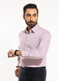 Bird's Eye Textured-Dark Pink, 100% Super Fine 2-Ply Cotton Formal Shirts