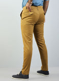 Plain-Brown, Lycra Cotton, Chino Stretch, Casual Trouser