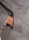Suede Textured-Cerene Grey, Regular Fit, Poly Viscose Wool (Suedette), Bomber Jacket