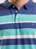 Polo Shirt - 100% Comb Cotton  White Stripes