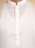 Self Striped Textured-Off White, 100% Fine Cotton, Shalwar Kameez