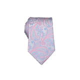 Silk Rich Blue-pink Paisley Neck Tie