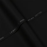 Plain-Black, Premium Egyptian Cotton Shalwar Kameez Fabric