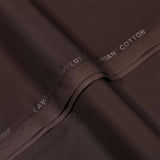 Plain Umber Brown, Luxury Egyptian Cotton Shalwar Kameez Fabric
