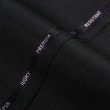 Plain-Charcoal Grey, Wool Rich, Ivory Premium Suiting Fabric