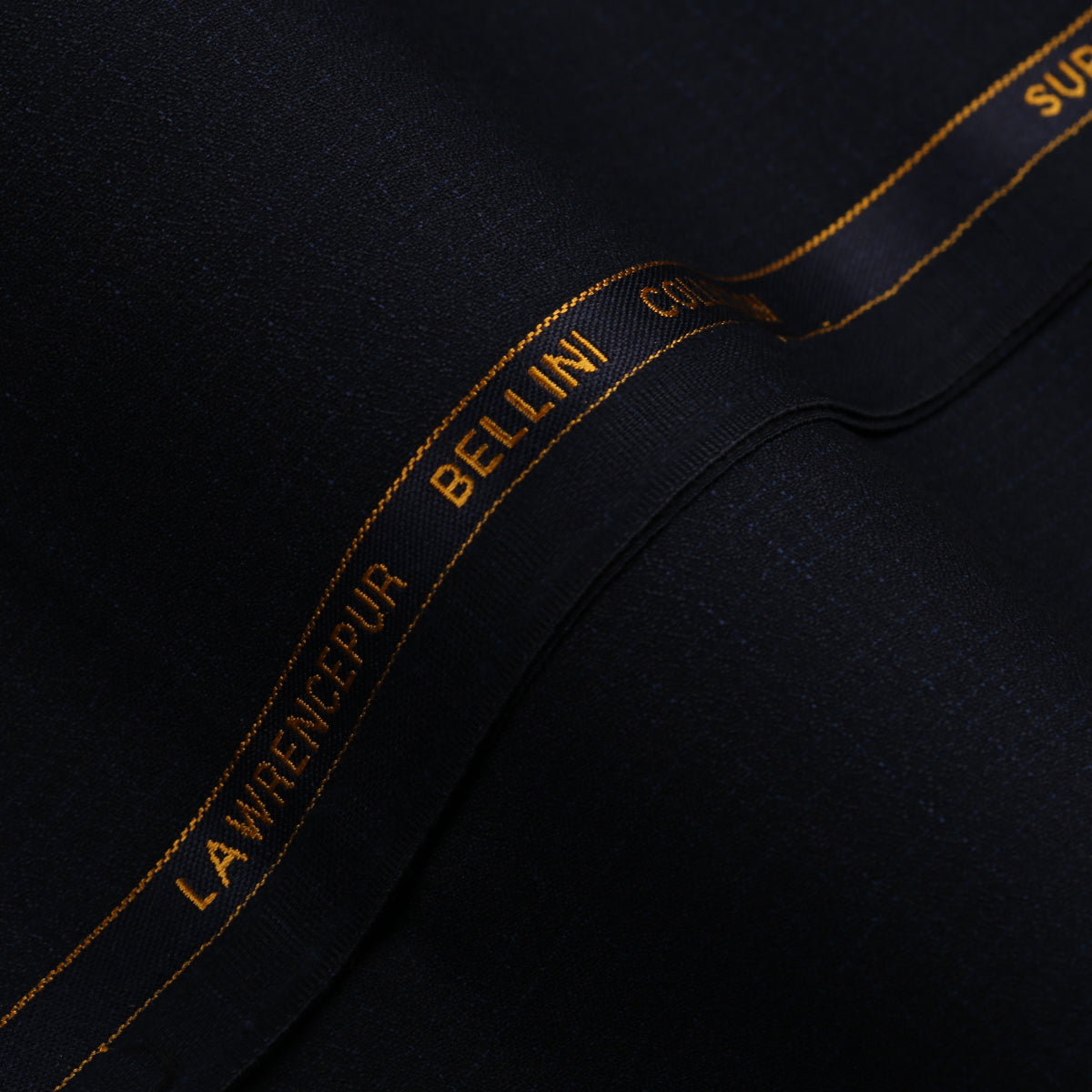 Abstract Checks-Navy Blue, S 100s Pure Wool, Bellini Suiting Fabric