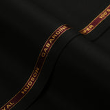 Plain-Black, S 100s Pure Wool, Royal Hudson Gaberdine Suiting Fabric