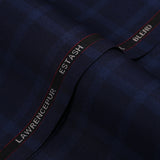 Windowpane Checks-Yale Blue, Wool Blend, Estash Suiting Fabric